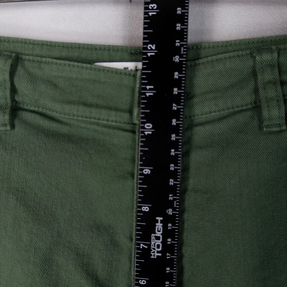 Tibi Brancusi Pant Jeans Womens 30 Green Stretch Barrel Leg Crop High Rise - Picture 8 of 13